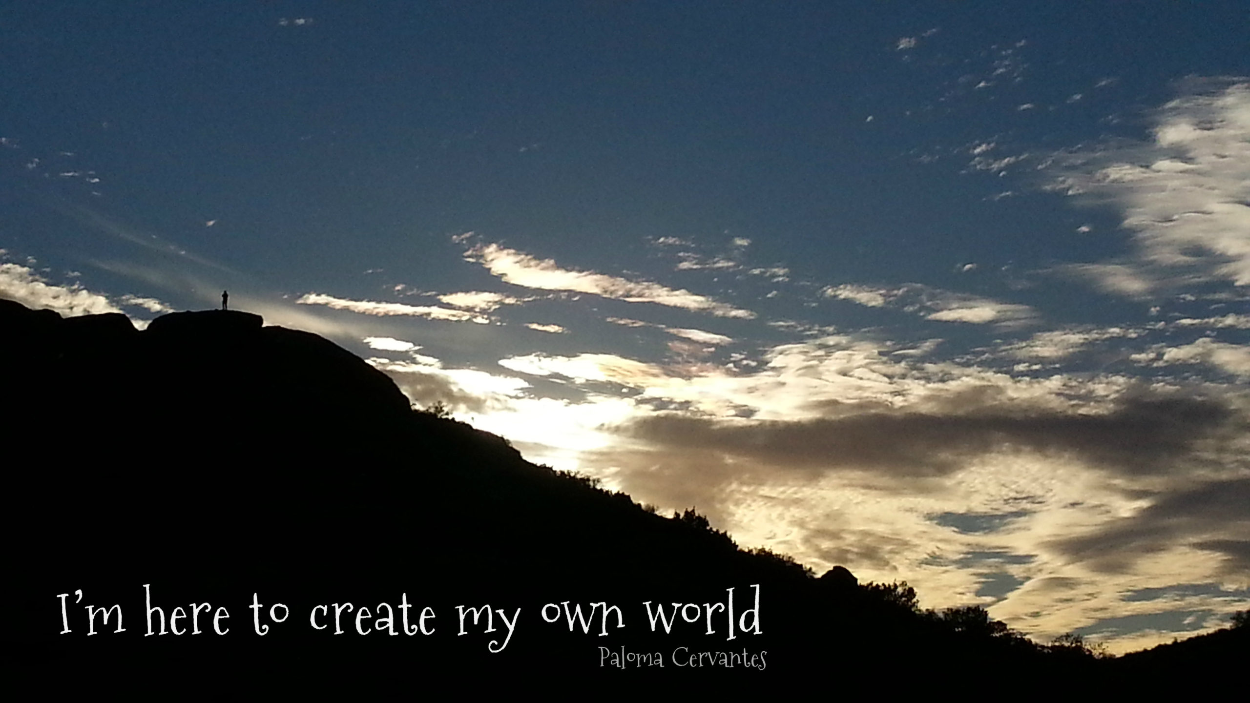 I am here to create my own world Curandera